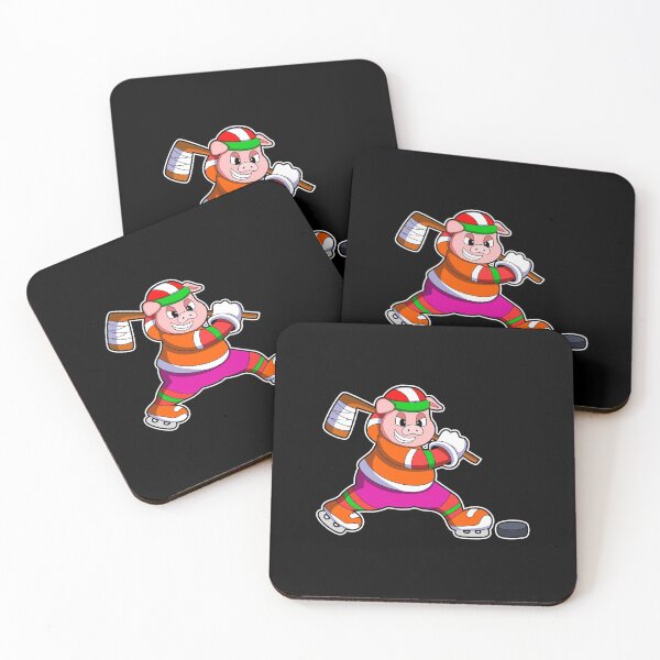 Item preview, Pig at Ice hockey with Ice hockey stick designed and sold by Snabdesign84.