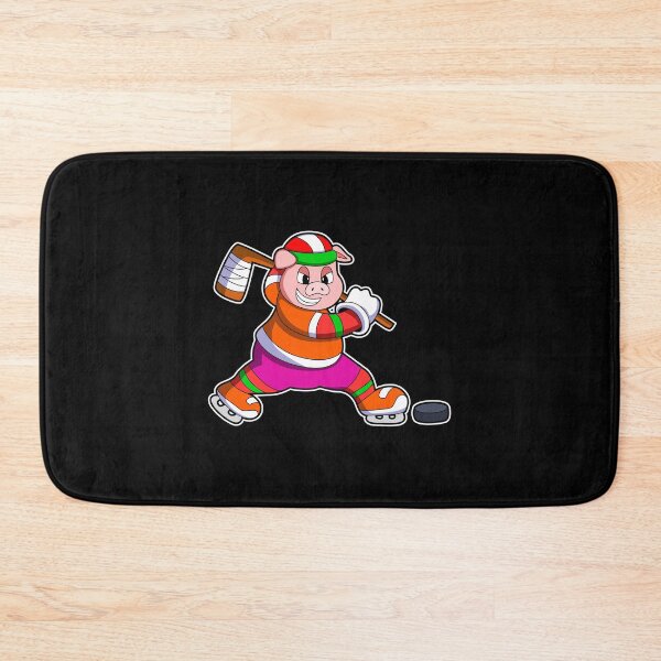 Item preview, Pig at Ice hockey with Ice hockey stick designed and sold by Snabdesign84.