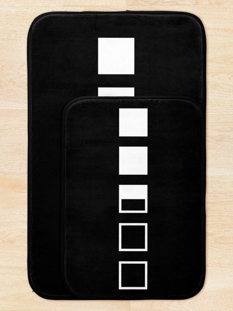 Thumbnail 5 of 6, Bath Mat, Square Shape Minimal Design (Pattern Collection) designed and sold by MinimalDM.