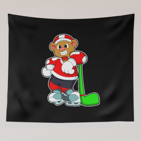 Item preview, Bear at Ice hockey with Ice hockey stick designed and sold by Snabdesign84.