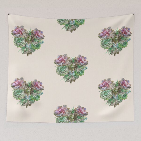 Item preview, Succulent plant heart with aloe, watercolor effect, a good gift for plant lovers designed and sold by Collagedream.