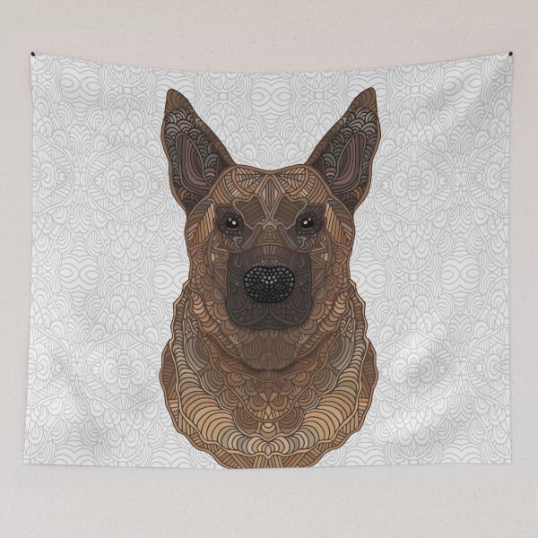 Item preview, New German Shepherd Portrait designed and sold by artlovepassion.
