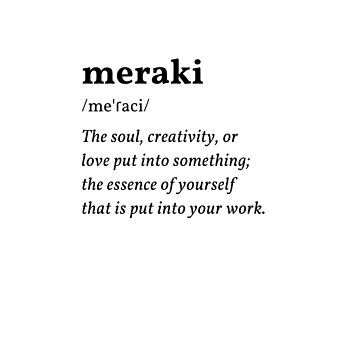 Meraki definition, Creativity Unique Words Dictionary Coffee Mug