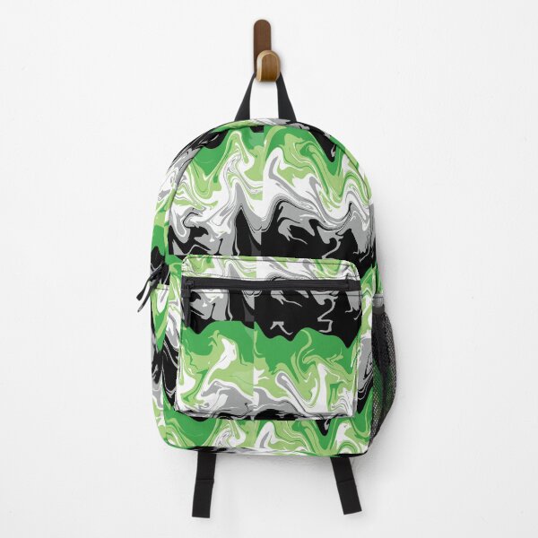 Item preview,  Black, Grey, Green and White Swirl Aromantic Pride Pattern designed and sold by MeaganM.
