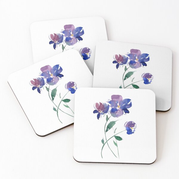 Item preview, Watercolor Violets Painting designed and sold by Alisha Watercolors.