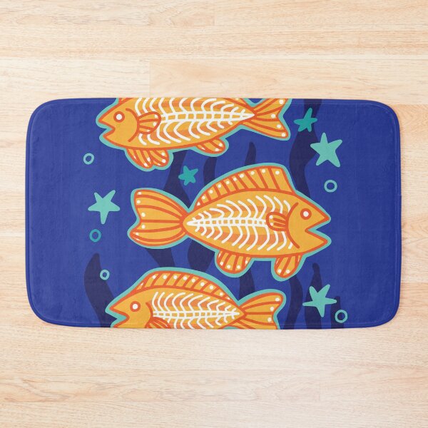 Item preview, Orange Fish Pattern with Stars and Bubbles designed and sold by VivtheFish.