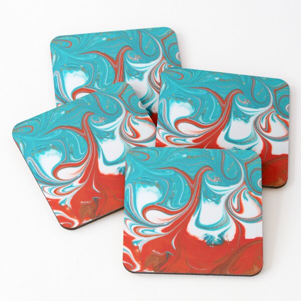 Item preview, Blue Red Marble Abstract Pattern designed and sold by HastyHouse.