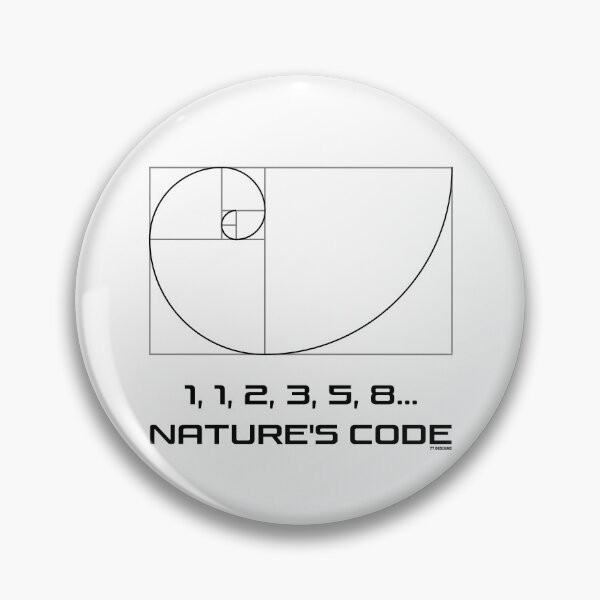 Item preview, Fibonacci Spiral Phi Sequence Nature's Code white designed and sold by 7T-Designs.