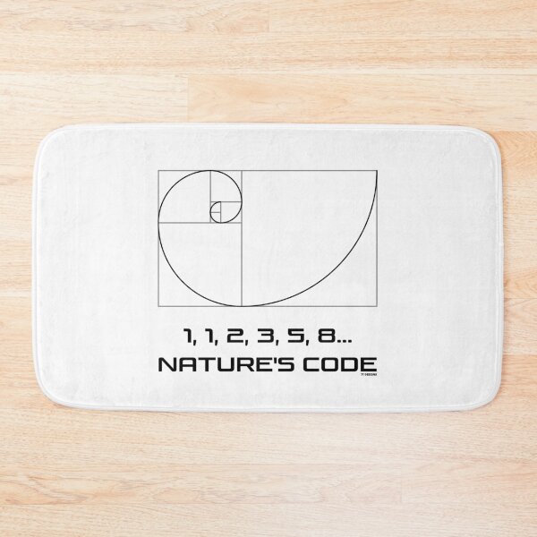 Item preview, Fibonacci Spiral Phi Sequence Nature's Code white designed and sold by 7T-Designs.