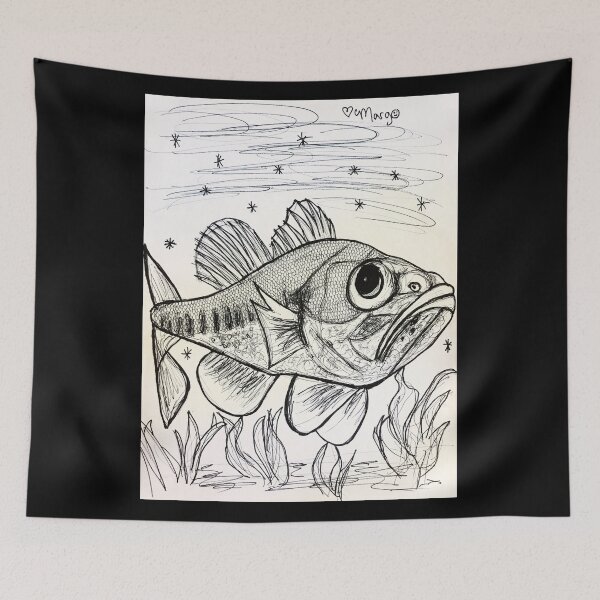 Item preview, Largemouth Bass Swimming designed and sold by MargoCamille.