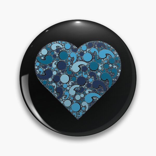 Item preview, Semicolon Blue Heart - Mental Health Matters designed and sold by pjmorley.