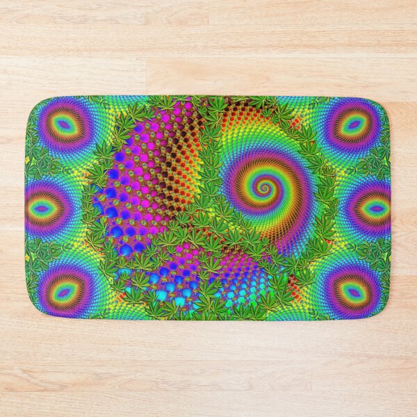 Artikelvorschau, Flower Power Psychedelic HEMP PEACE MANDALA multicolored entworfen und verkauft von EDDArt.