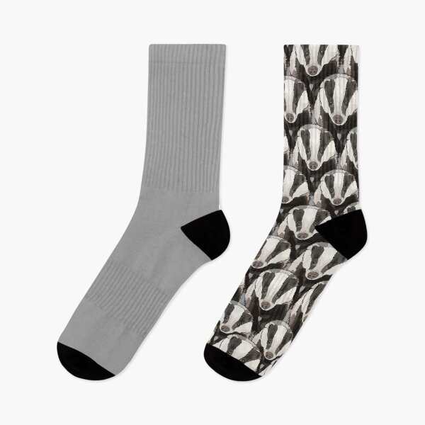 Item preview, Badger Pattern Light Grey designed and sold by BeeFoxTree.