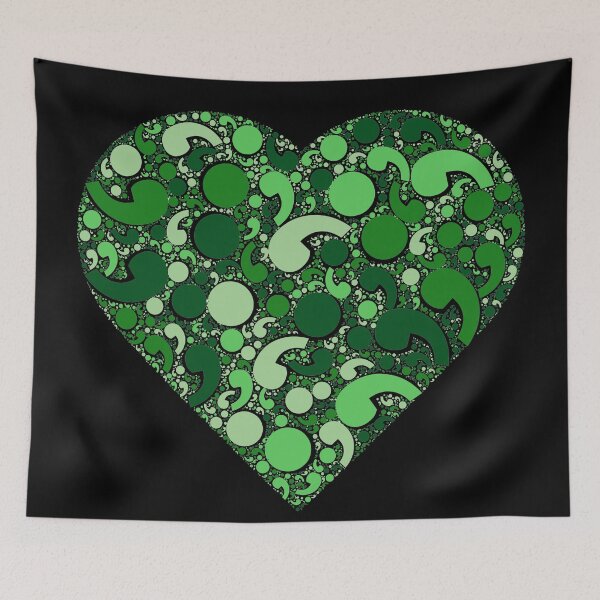 Item preview, Semicolon Green Heart - Mental Health Matters designed and sold by pjmorley.