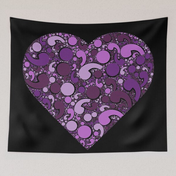 Item preview, Semicolon Lilac Heart - Mental Health Matters designed and sold by pjmorley.