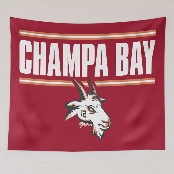 Item preview, Limited Edition Champa Bay GOAT 12 Shirt, Bucs GOAT Shirt, Mug, Hoodie, Sticker, Throw Blanket, Tapestry & Mask! designed and sold by GoatGear.