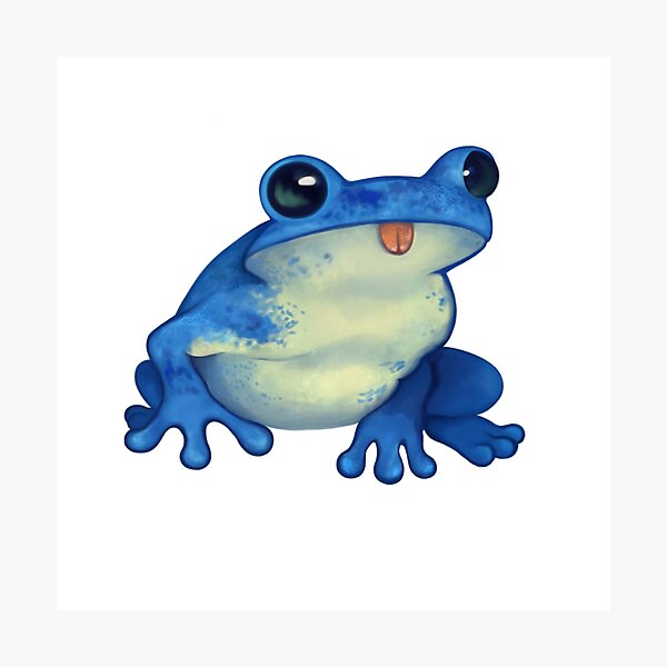 Item preview, Blue Froggy Friend (No Background) designed and sold by berrinoodle.