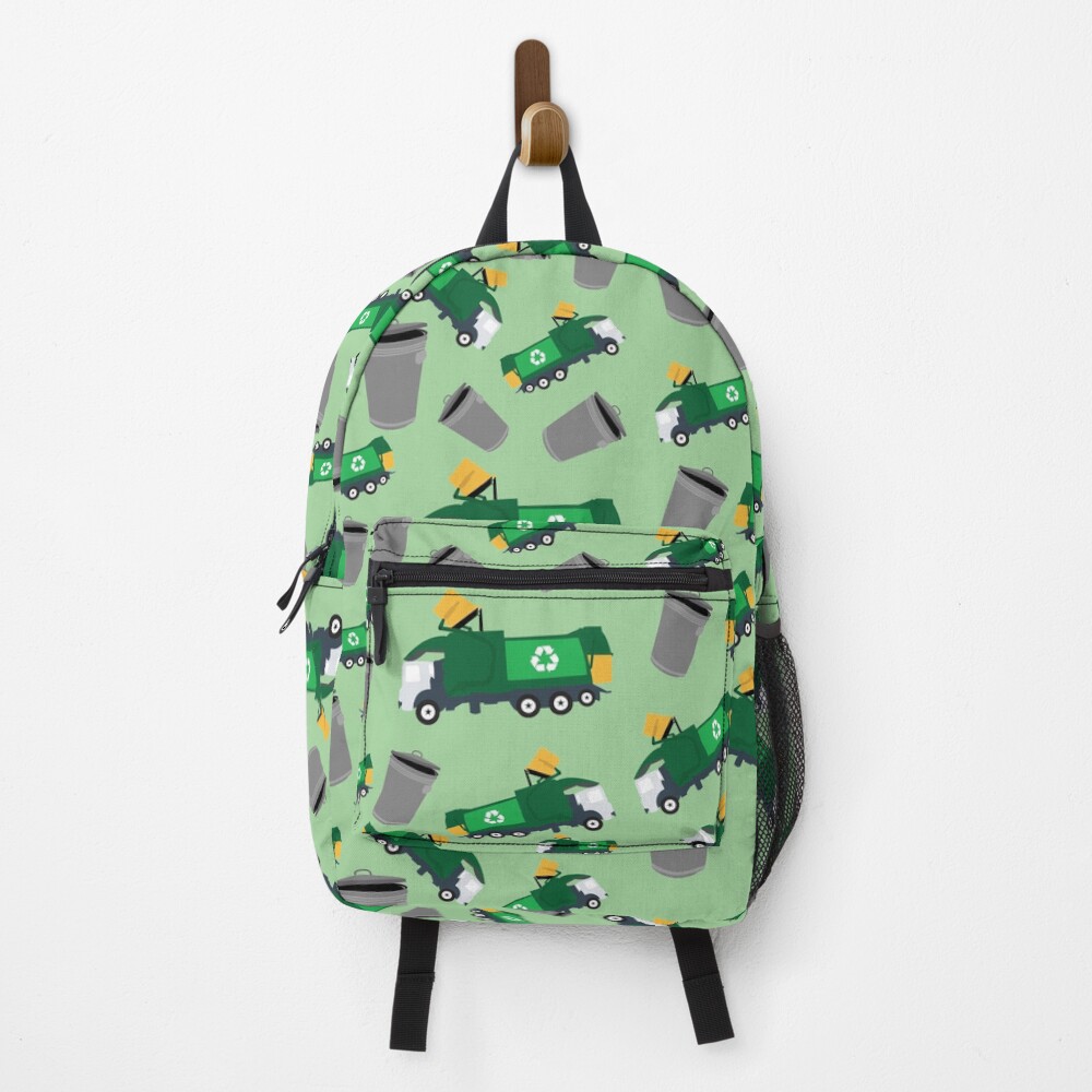 Recycling Garbage Truck Pattern Backpack