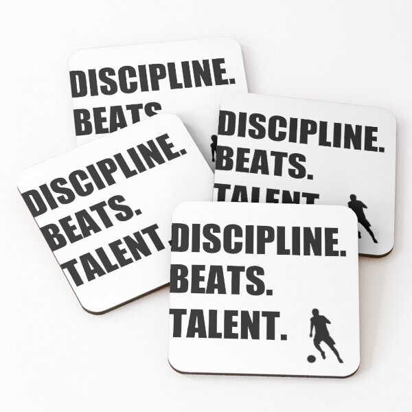Item preview, Discipline beats talent Football / Soccer T shirt designed and sold by katastrophicus.