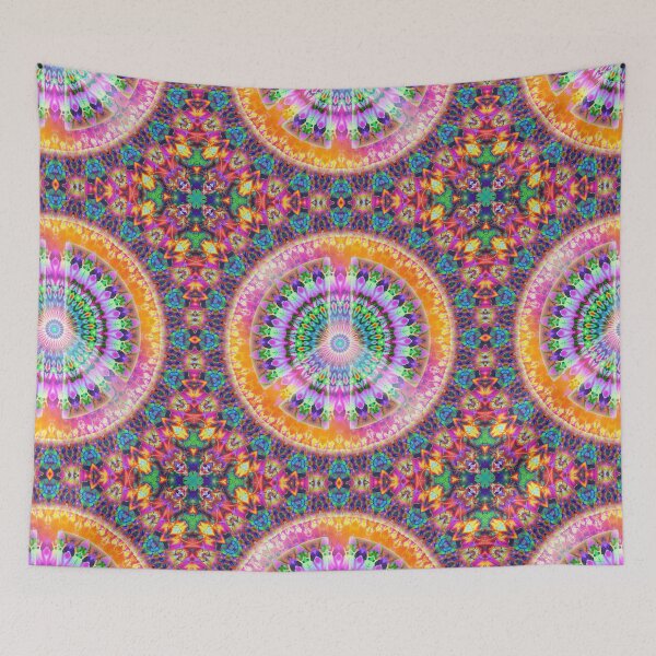 Item preview, Flower Power Psychedelic PEACE MANDALA multicolored designed and sold by EDDArt.