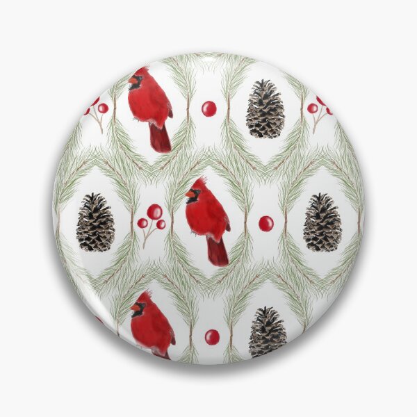 Item preview, Cardinals Damask - White designed and sold by HB Loves Crafts.