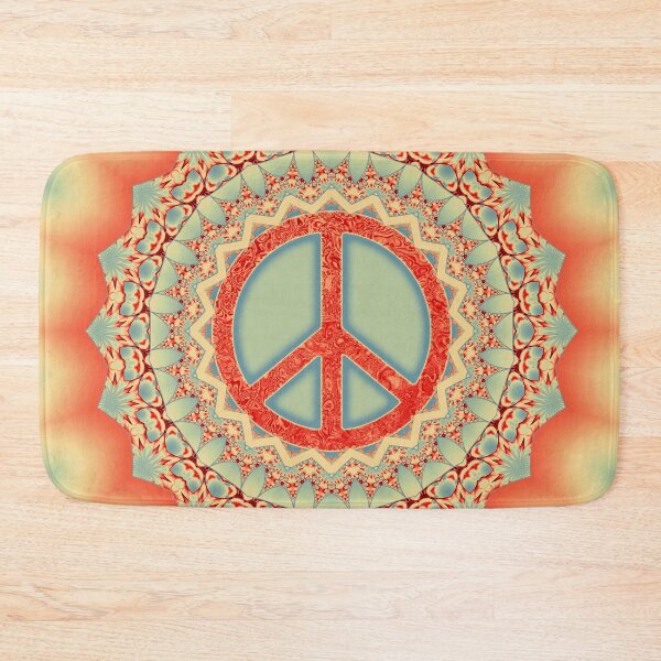 Artikelvorschau, Lotus Flower Peace Mandala - Red + Ice Blue entworfen und verkauft von EDDArt.