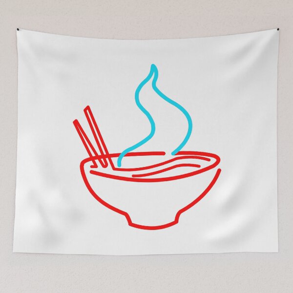 Item preview, Spicy Ramen Noodles Neon (Medium Graphic on White) designed and sold by Casa de Garcia.