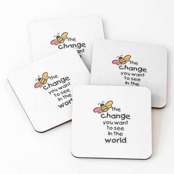 Item preview, Copy of BE THE CHANGE YOU WANT IN THE WORLD MOTIVATIONAL INSPING QUOTE designed and sold by Adhiambo.