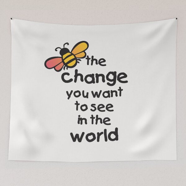 Item preview, Copy of BE THE CHANGE YOU WANT IN THE WORLD MOTIVATIONAL INSPING QUOTE designed and sold by Adhiambo.