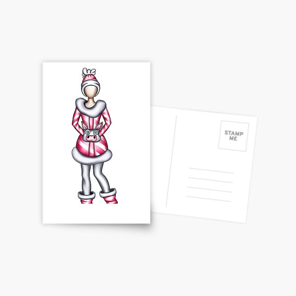 NewYear's Girl#2 Postcard