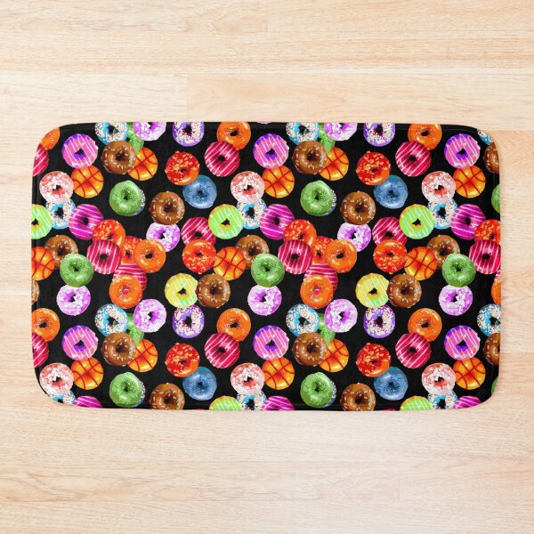 Item preview, Funny multicolored YUMMY DONUTS pattern designed and sold by EDDArt.
