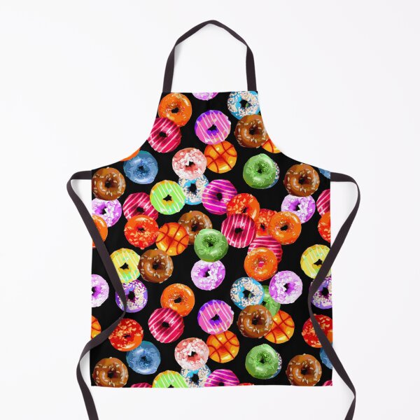 Item preview, Funny multicolored YUMMY DONUTS pattern designed and sold by EDDArt.