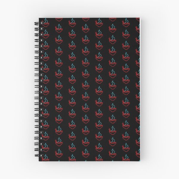 Item preview, Spicy Ramen Noodles Neon (Pattern Graphic on Black) designed and sold by Casa de Garcia.