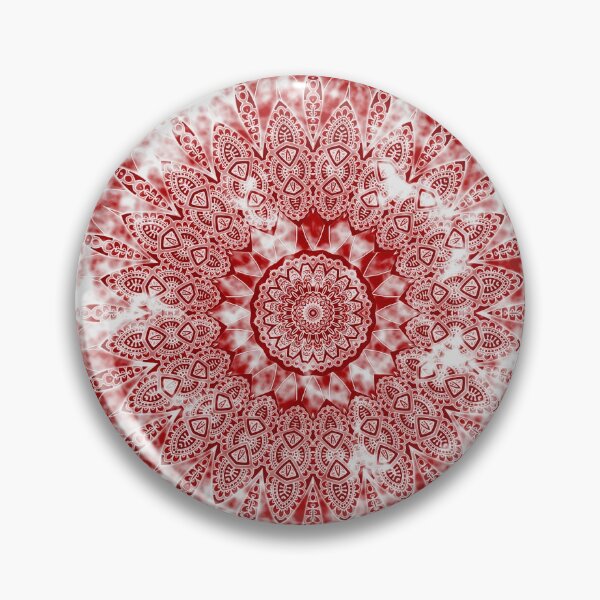 Item preview, India Patterns Mandala Cloudy Clotting - red white designed and sold by EDDArt.