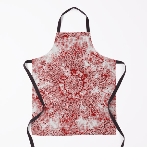 Item preview, India Patterns Mandala Cloudy Clotting - red white designed and sold by EDDArt.