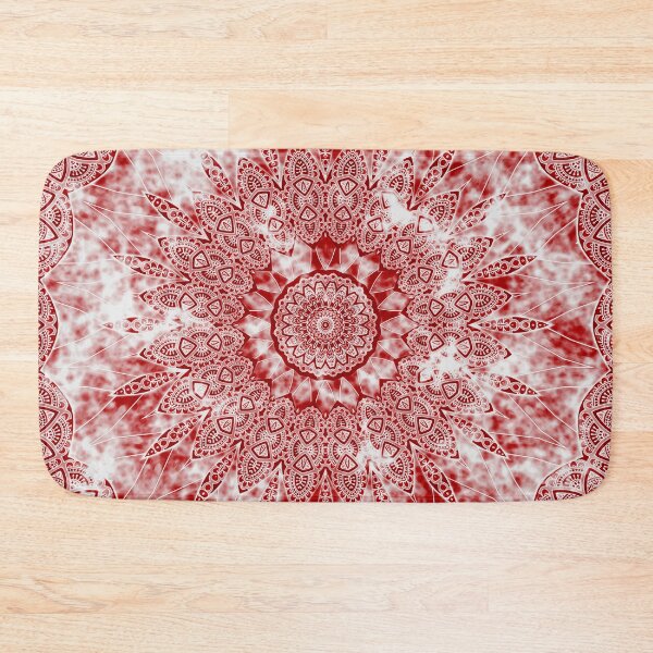 Artikelvorschau, India Patterns Mandala Cloudy Clotting - red white entworfen und verkauft von EDDArt.