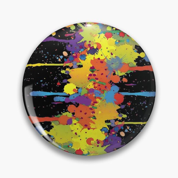 Item preview, CRAZY multicolored double RUNNING WATERCOLOR SPLASHES designed and sold by EDDArt.