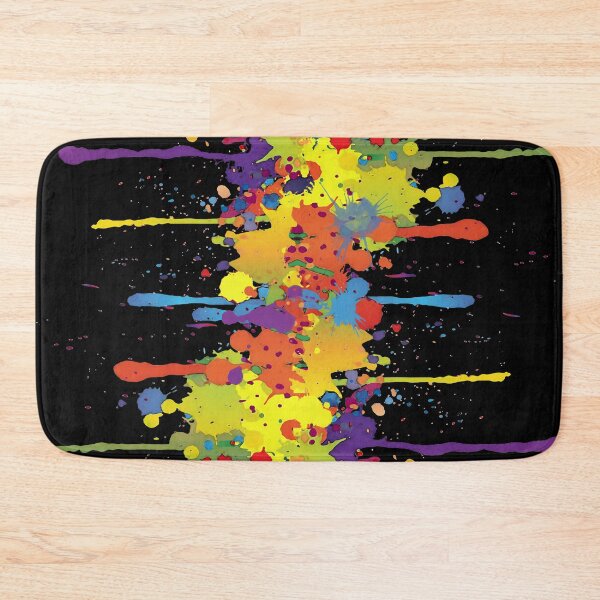Item preview, CRAZY multicolored double RUNNING WATERCOLOR SPLASHES designed and sold by EDDArt.