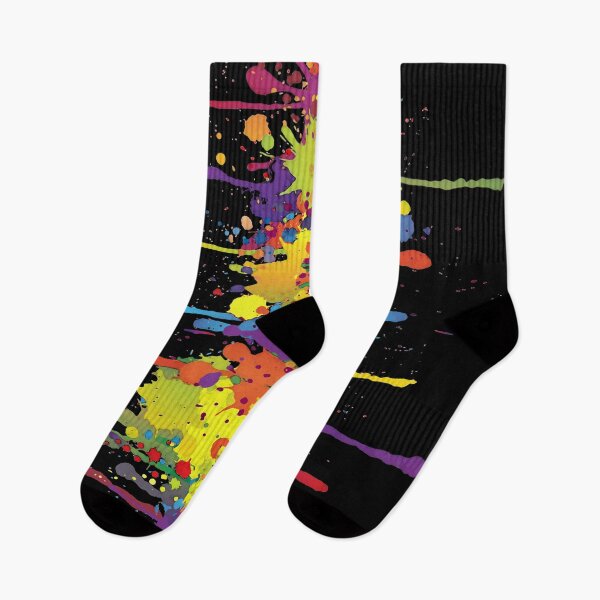 Item preview, CRAZY multicolored double RUNNING WATERCOLOR SPLASHES designed and sold by EDDArt.