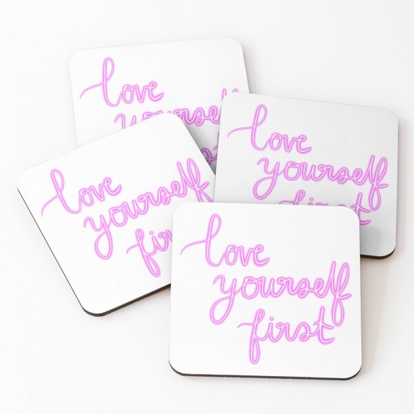 Item preview, love yourself first neon pink designed and sold by mariahmoniquedesign.