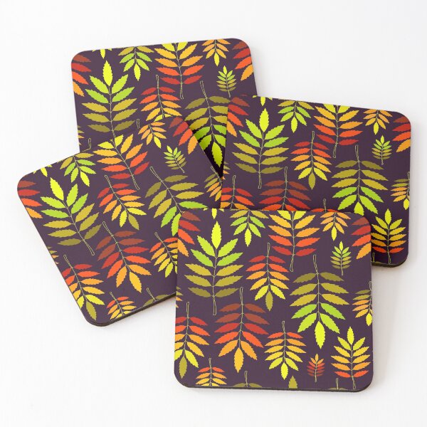 Item preview, Print on a dark background with bright glowing autumn leaves designed and sold by IrinaSenkova.