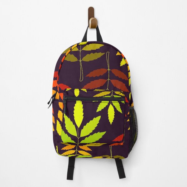 Item preview, Print on a dark background with bright glowing autumn leaves designed and sold by IrinaSenkova.