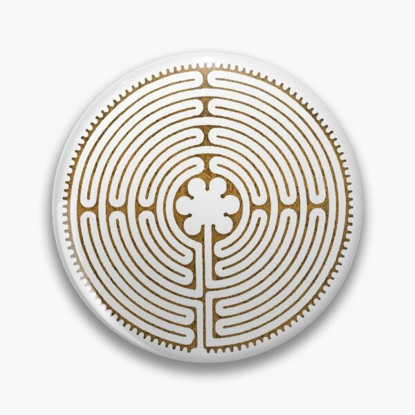 Item preview, Symbol Chartres Labyrinth Metal Gold Antique Style designed and sold by EDDArt.