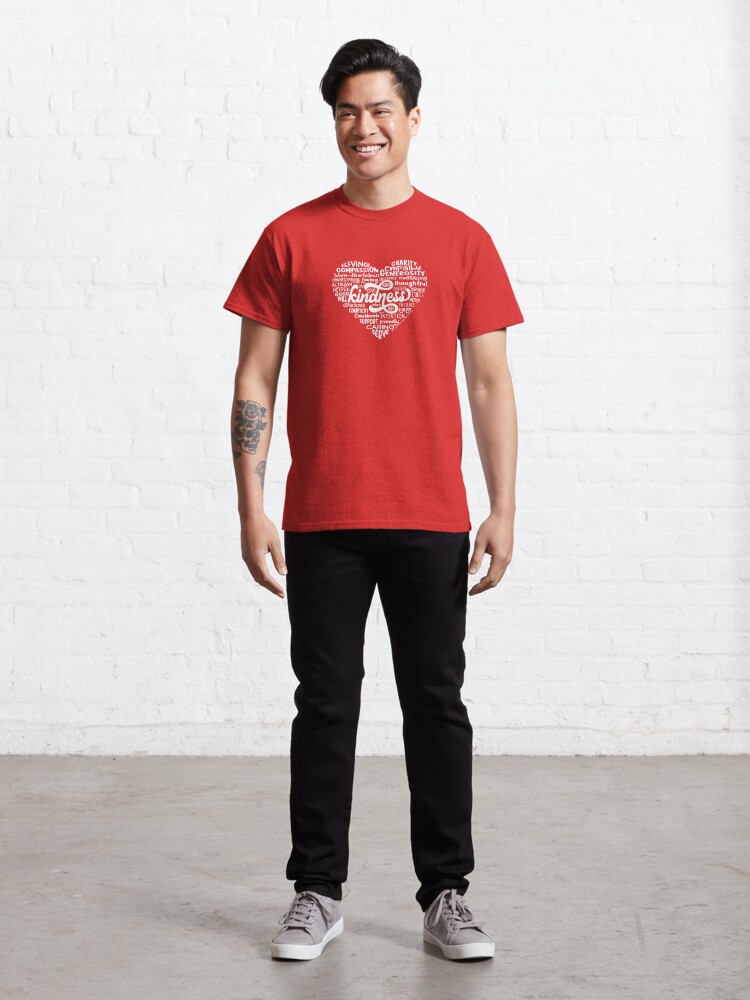 Classic T-Shirt, Heart Words of Kindness designed and sold by jitterfly