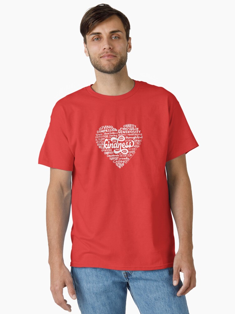 Thumbnail 1 of 7, Classic T-Shirt, Heart Words of Kindness designed and sold by jitterfly.