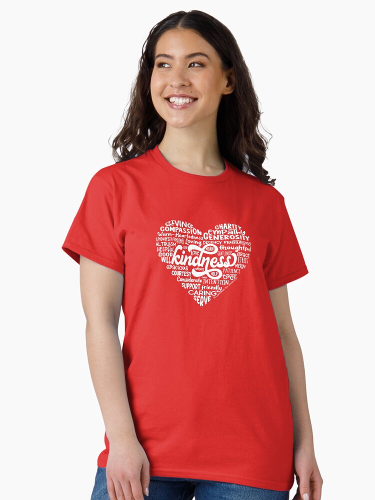 Thumbnail 2 of 7, Classic T-Shirt, Heart Words of Kindness designed and sold by jitterfly.