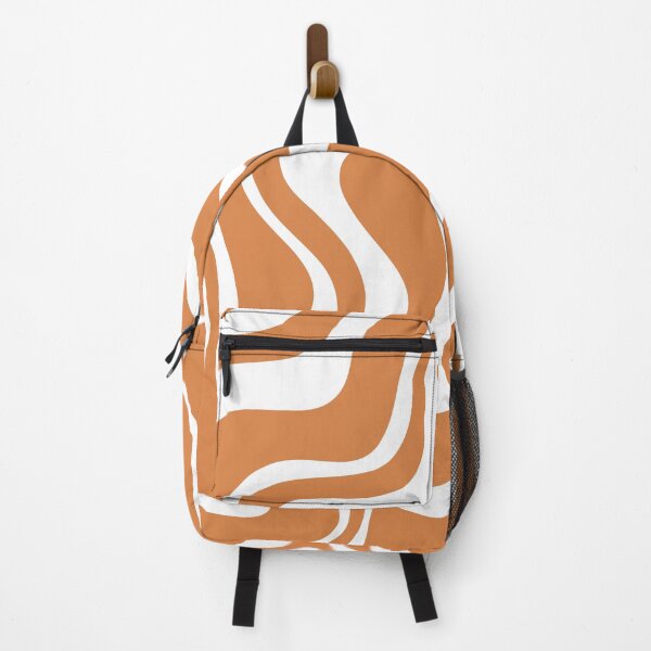Item preview, Liquid Swirl Contemporary Abstract Pattern in Ochre Orange and White designed and sold by kierkegaard.