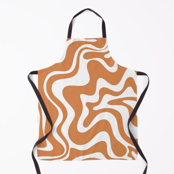 Item preview, Liquid Swirl Contemporary Abstract Pattern in Ochre Orange and White designed and sold by kierkegaard.