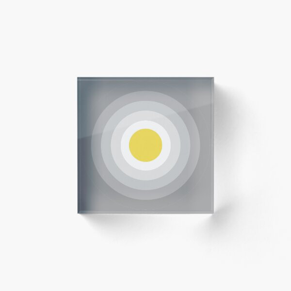 Aperçu de l'œuvre Cercles géométriques modernes jaunes et gris créée et vendue par morenom73.