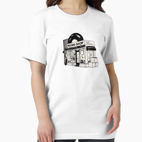 Vista previa del artículo con la obra «Tienda de discos», diseñado y vendido por OldSchoolRetro.